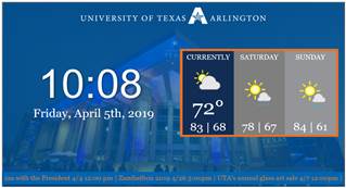 Example Digital Singage Display Clock