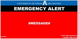 Example Digital Singage Emergency Alert Display