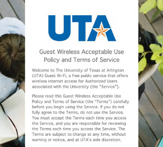 U T A guest wifi sign in page 1